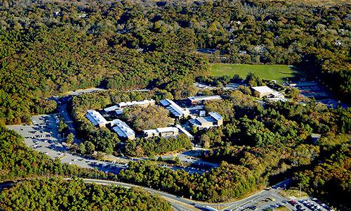 Aerial view of the West Barnstable campus